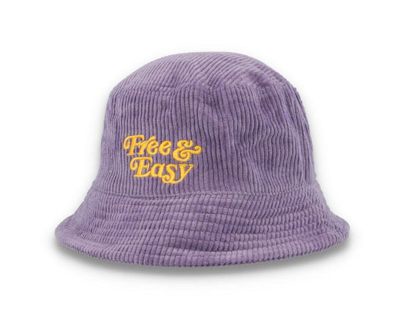 Bucket Hat Purple Free & Easy Don't Trip Fat Corduroy - LOKK