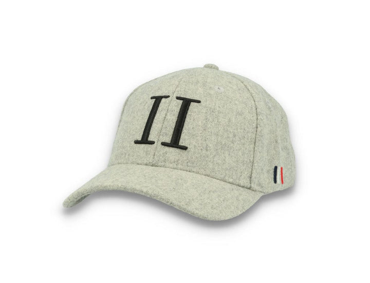 Wool II Baseball Cap Light Grey Melange/Black - LOKK