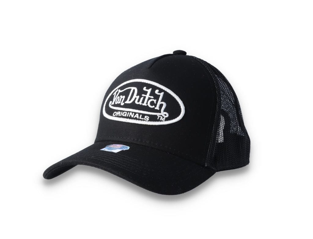 Von Dutch Trucker Cap Black/Black/White - LOKK