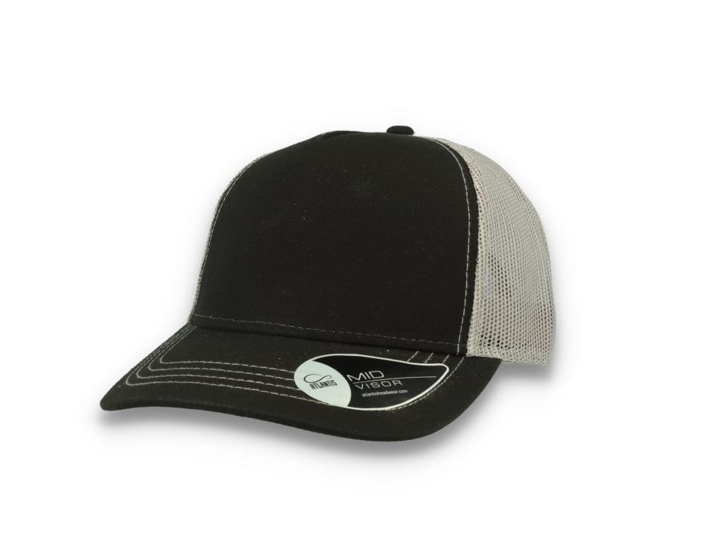 Trucker Cap Black/Grey Atlantis Rapper Canvas - LOKK