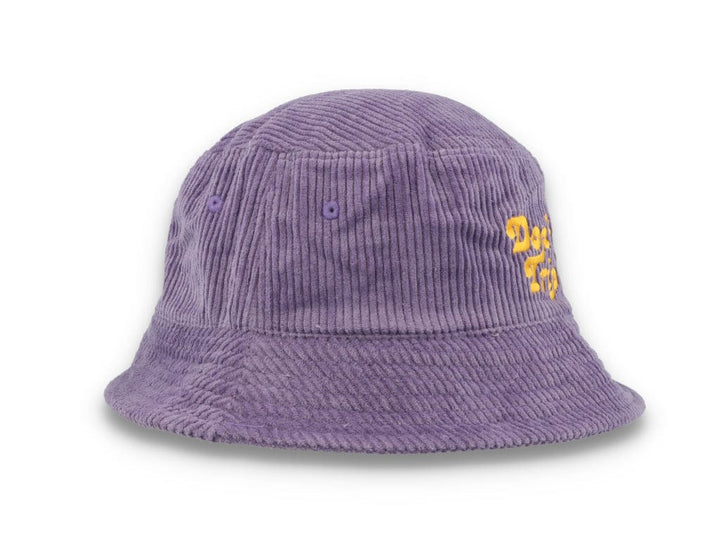 Bucket Hat Purple Free & Easy Don't Trip Fat Corduroy - LOKK