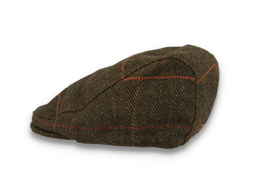 Barbour Cheviot Flat Cap Olive Herringbone - LOKK