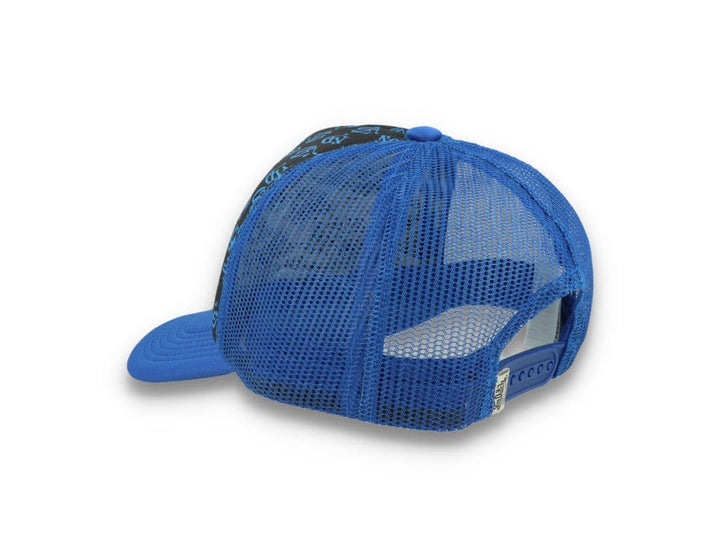 Von Dutch Trucker Cap Tampa Foam All Over Print Black/Blue - LOKK