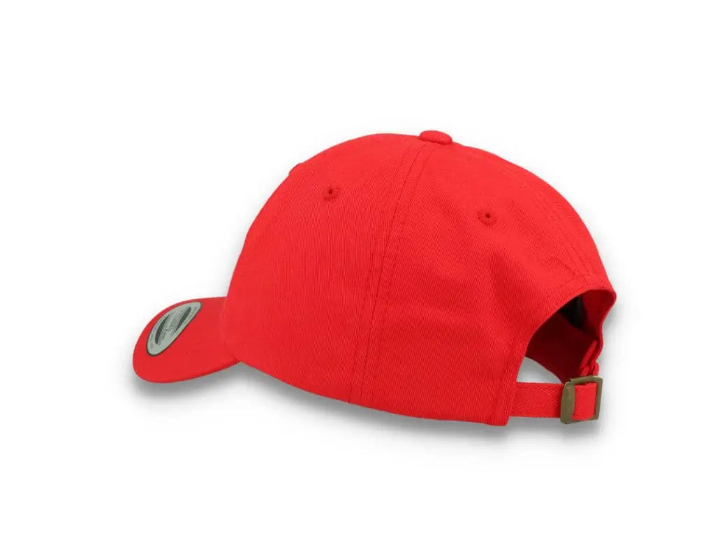 Red Dad Cap Low Profile Cotton Twill - Yupoong 6245CM - LOKK