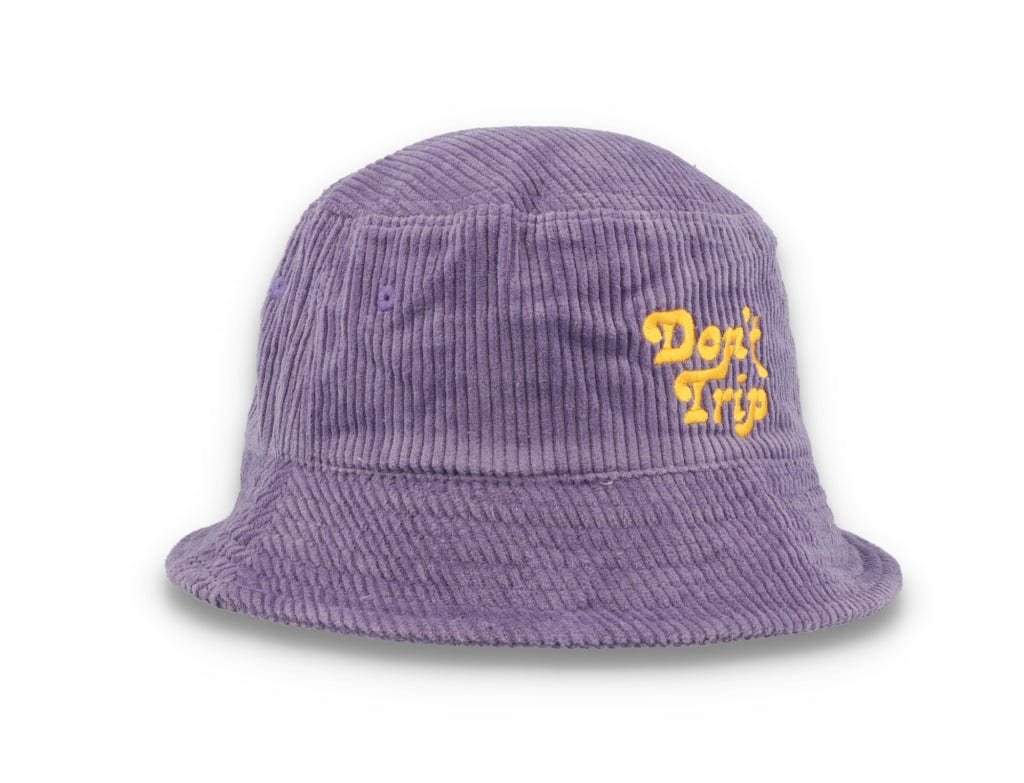 Bucket Hat Purple Free & Easy Don't Trip Fat Corduroy - LOKK