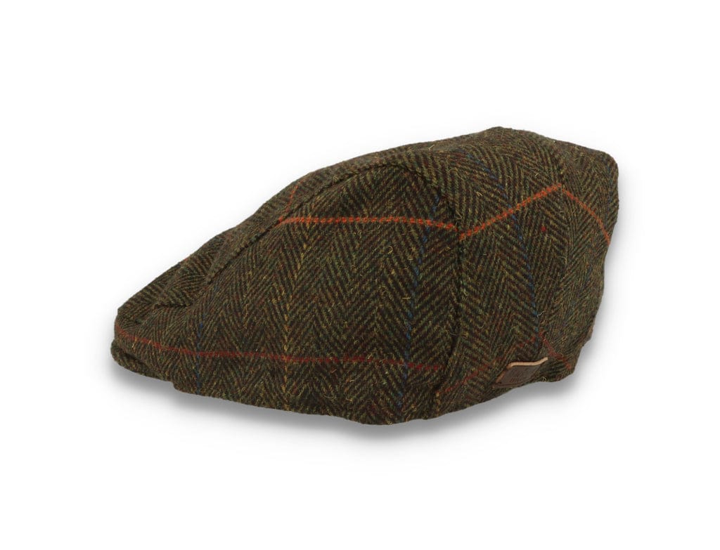 Barbour Cheviot Flat Cap Olive Herringbone - LOKK