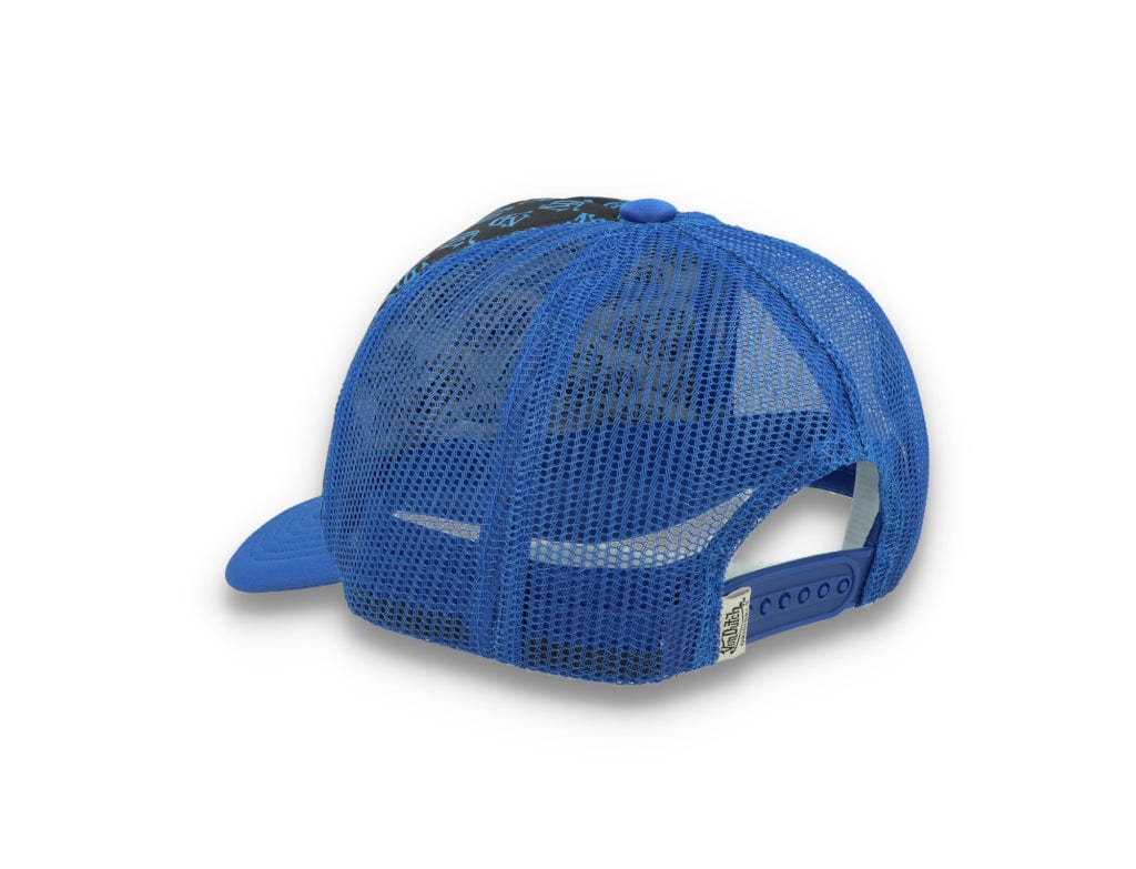 Von Dutch Trucker Cap Tampa Foam All Over Print Black/Blue - LOKK