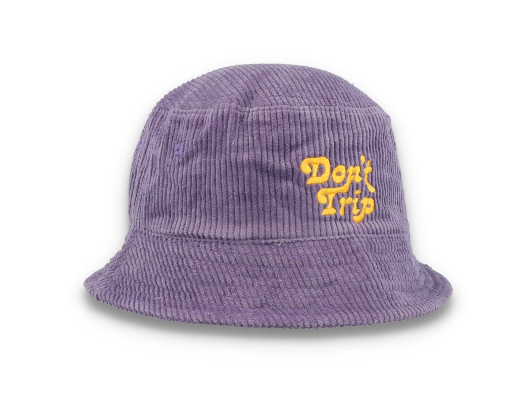 Bucket Hat Purple Free & Easy Don't Trip Fat Corduroy - LOKK