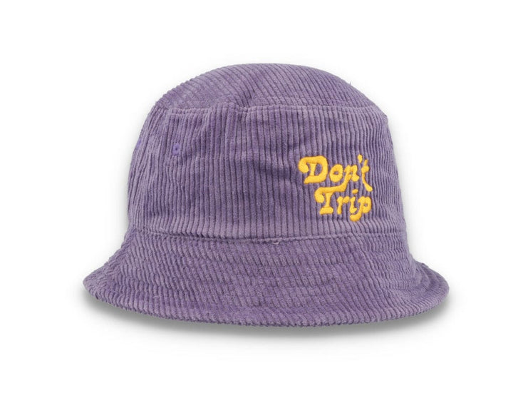 Bucket Hat Purple Free & Easy Don't Trip Fat Corduroy - LOKK