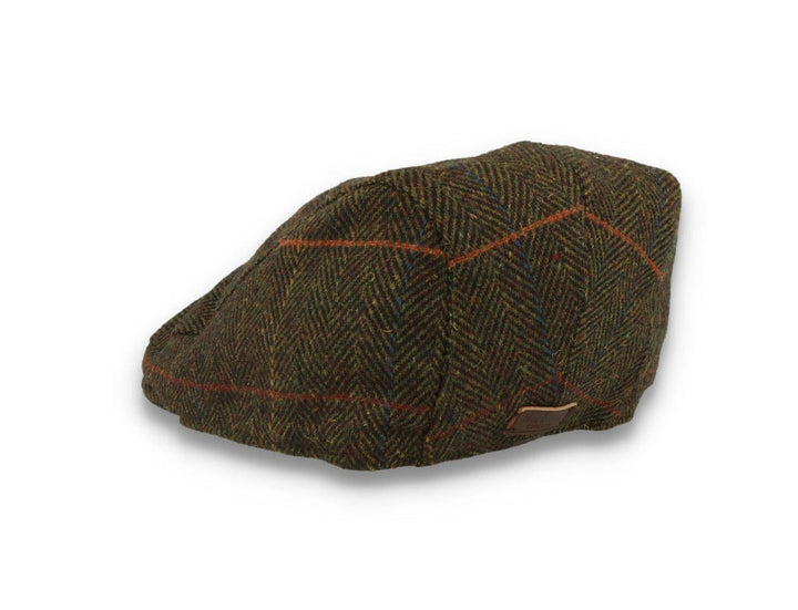 Barbour Cheviot Flat Cap Olive Herringbone - LOKK