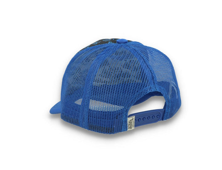 Von Dutch Trucker Cap Tampa Foam All Over Print Black/Blue - LOKK