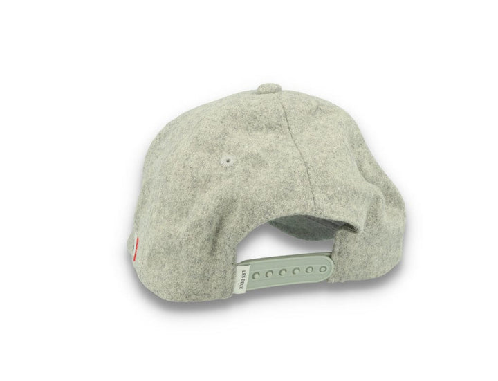 Wool II Baseball Cap Light Grey Melange/Black - LOKK