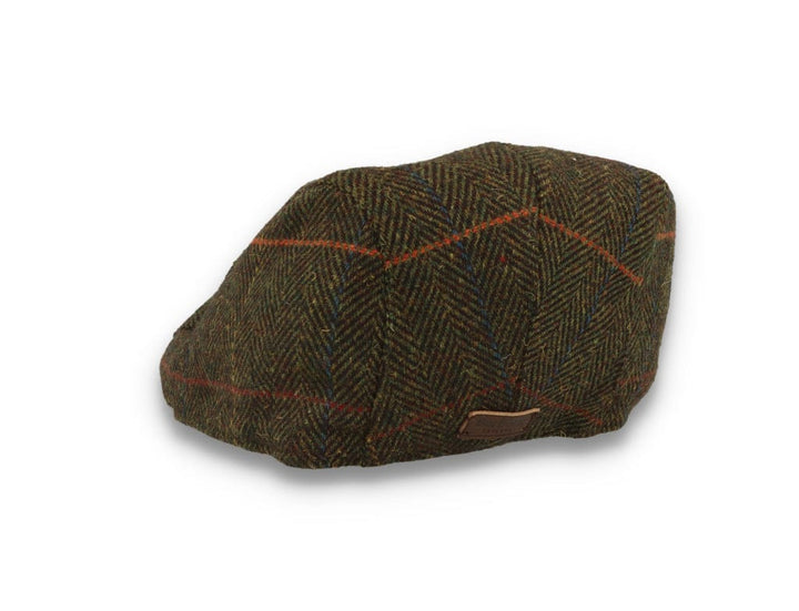 Barbour Cheviot Flat Cap Olive Herringbone - LOKK