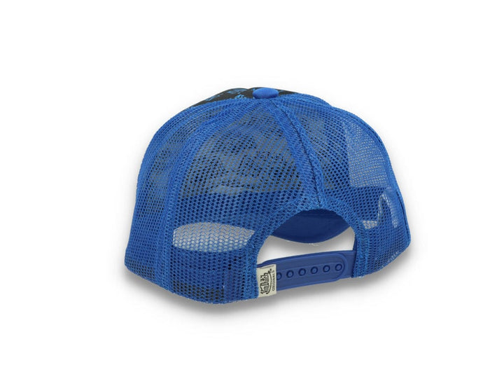 Von Dutch Trucker Cap Tampa Foam All Over Print Black/Blue - LOKK