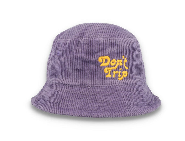 Bucket Hat Purple Free & Easy Don't Trip Fat Corduroy - LOKK