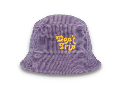 Bucket Hat Purple Free & Easy Don't Trip Fat Corduroy