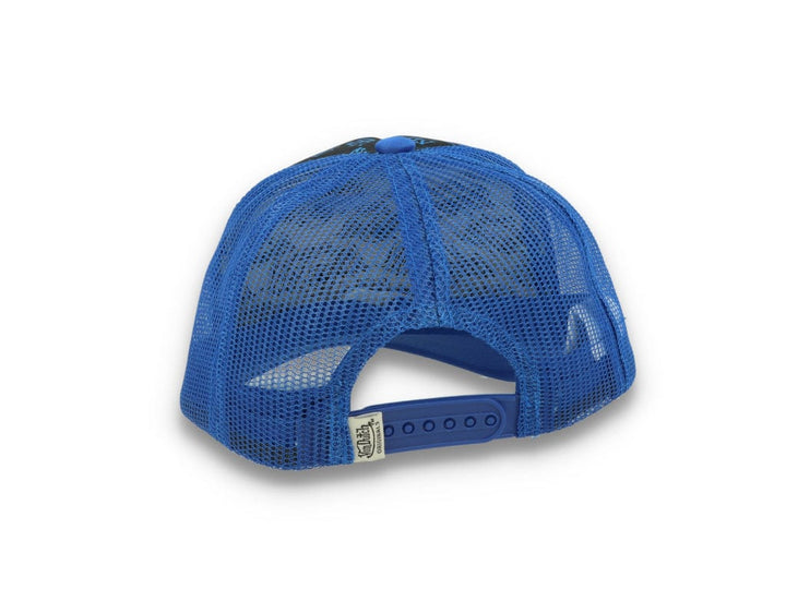 Von Dutch Trucker Cap Tampa Foam All Over Print Black/Blue - LOKK