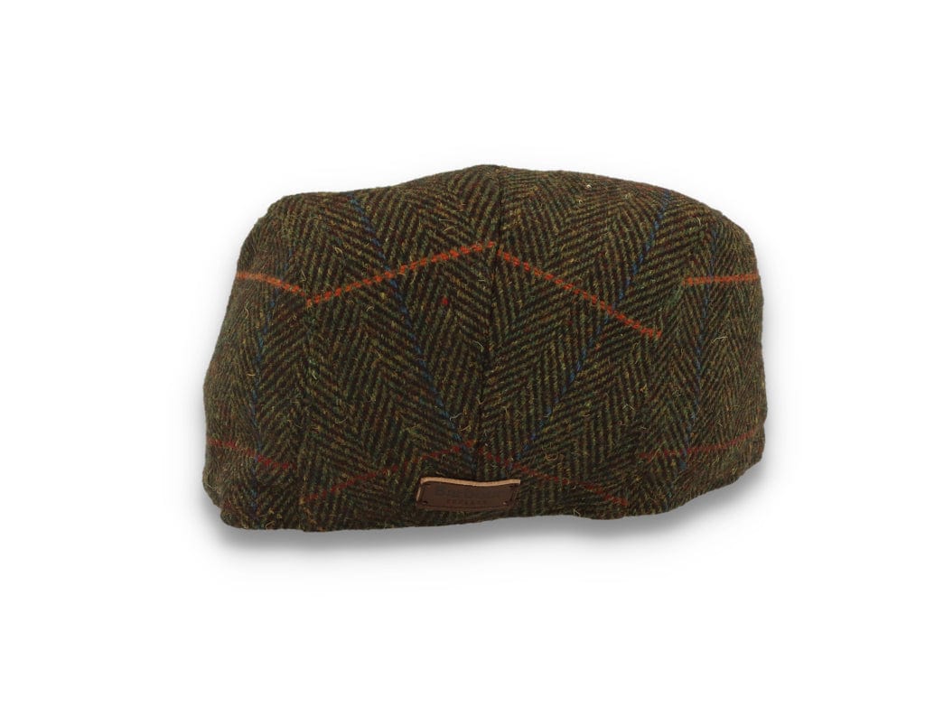 Barbour Cheviot Flat Cap Olive Herringbone - LOKK