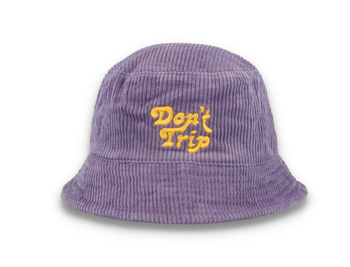Bucket Hat Purple Free & Easy Don't Trip Fat Corduroy - LOKK