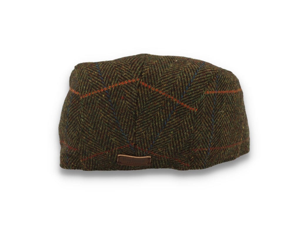 Barbour Cheviot Flat Cap Olive Herringbone - LOKK