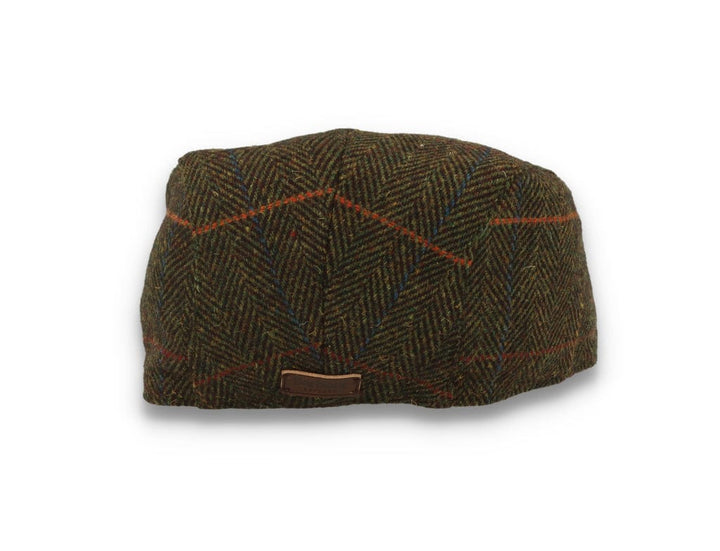 Barbour Cheviot Flat Cap Olive Herringbone - LOKK