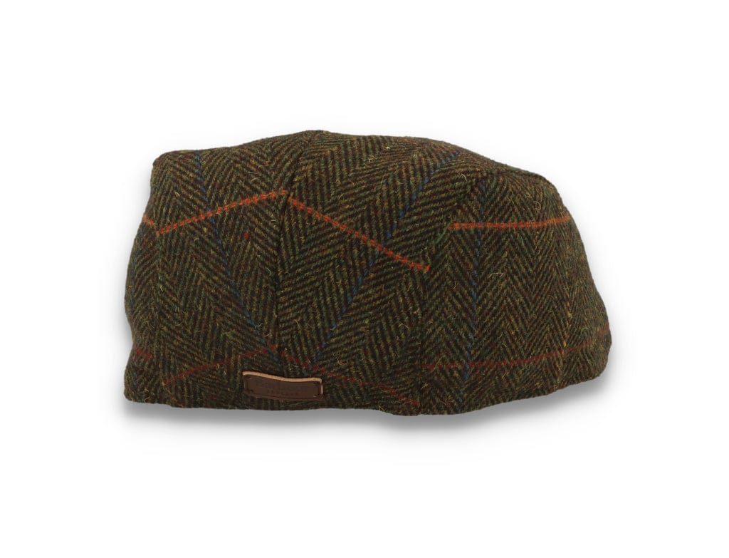Barbour Cheviot Flat Cap Olive Herringbone - LOKK