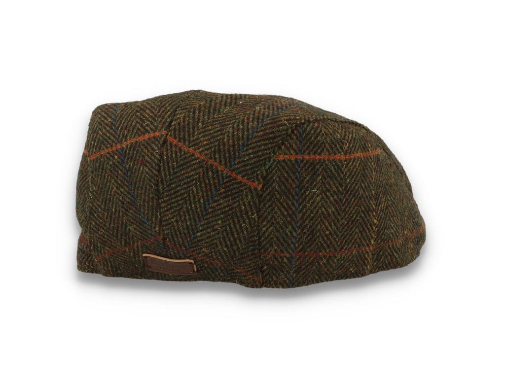 Barbour Cheviot Flat Cap Olive Herringbone - LOKK