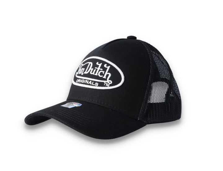 Von Dutch Trucker Cap Black/Black/White - LOKK