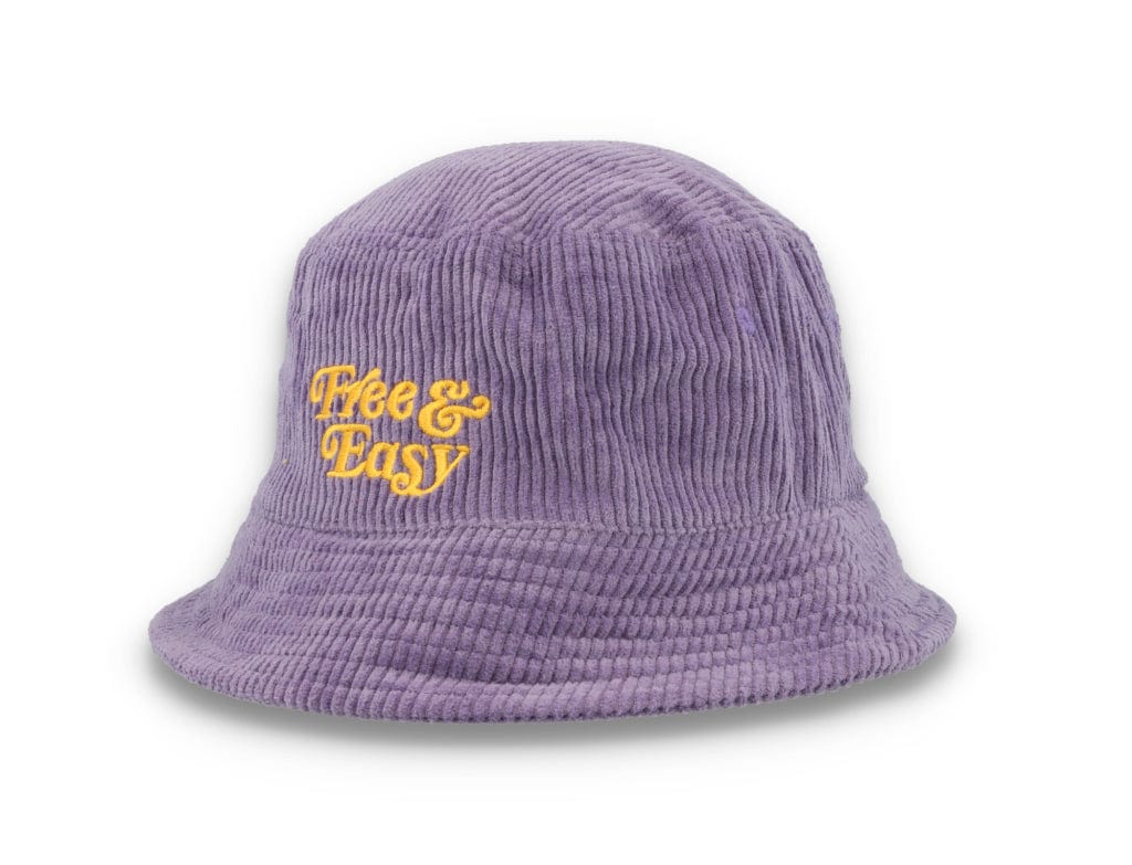 Bucket Hat Purple Free & Easy Don't Trip Fat Corduroy - LOKK