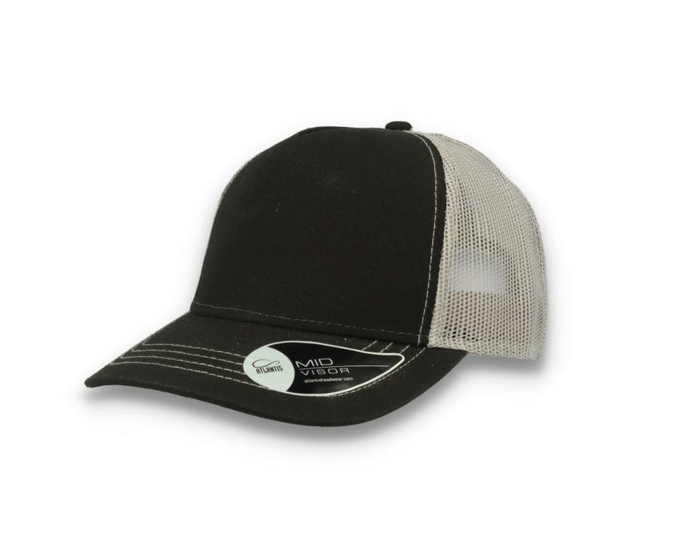 Trucker Cap Black/Grey Atlantis Rapper Canvas - LOKK