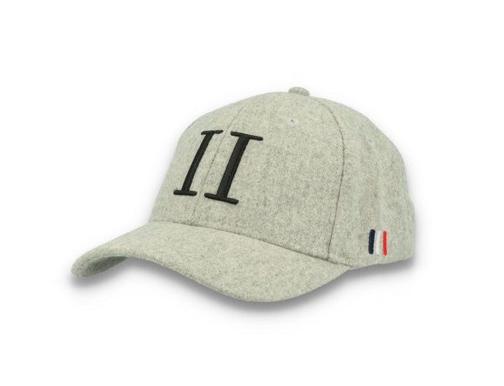 Wool II Baseball Cap Light Grey Melange/Black - LOKK