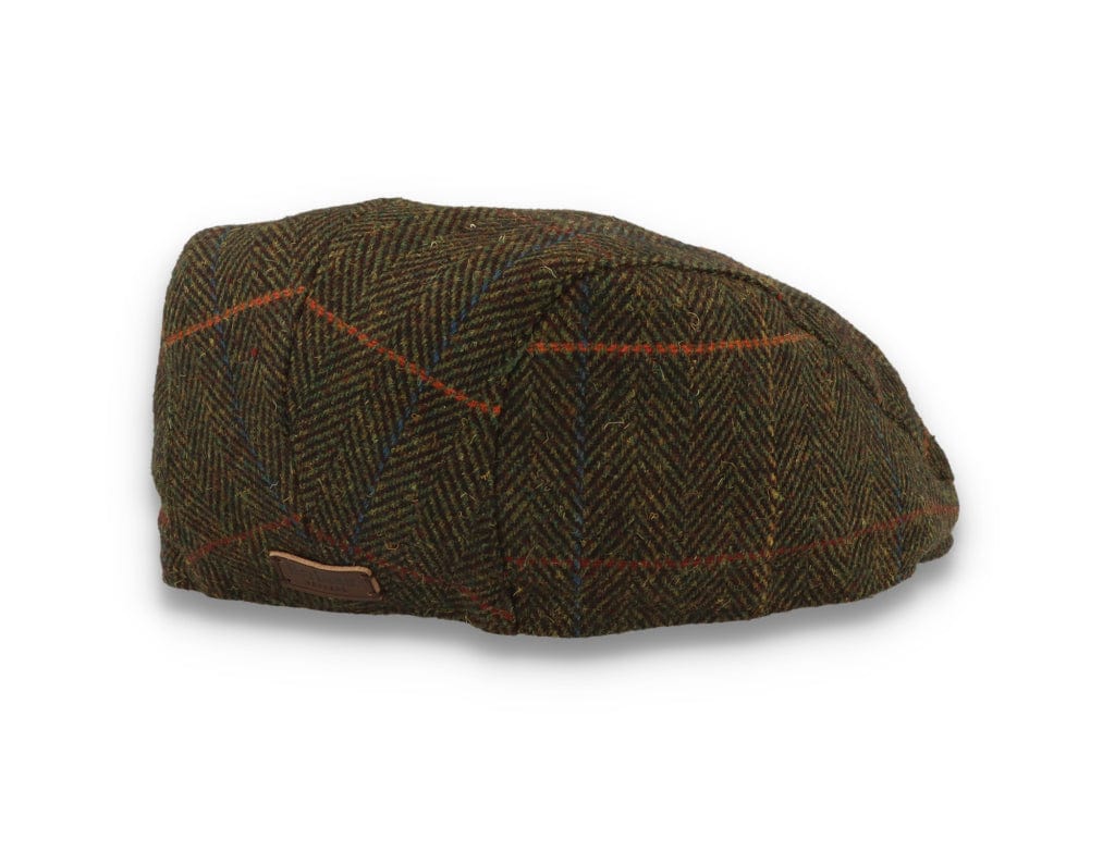 Barbour Cheviot Flat Cap Olive Herringbone - LOKK