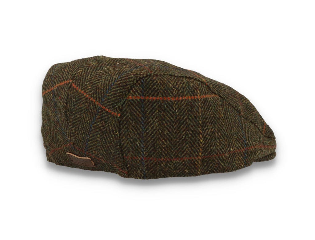 Barbour Cheviot Flat Cap Olive Herringbone - LOKK