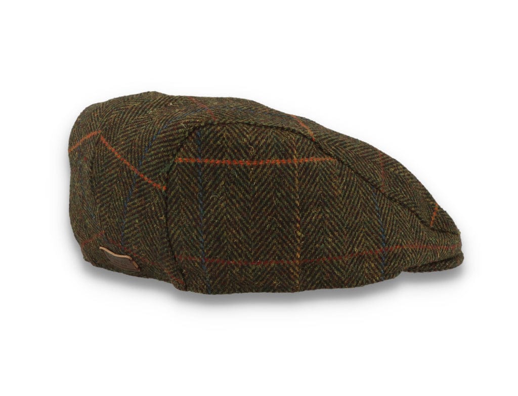 Barbour Cheviot Flat Cap Olive Herringbone - LOKK