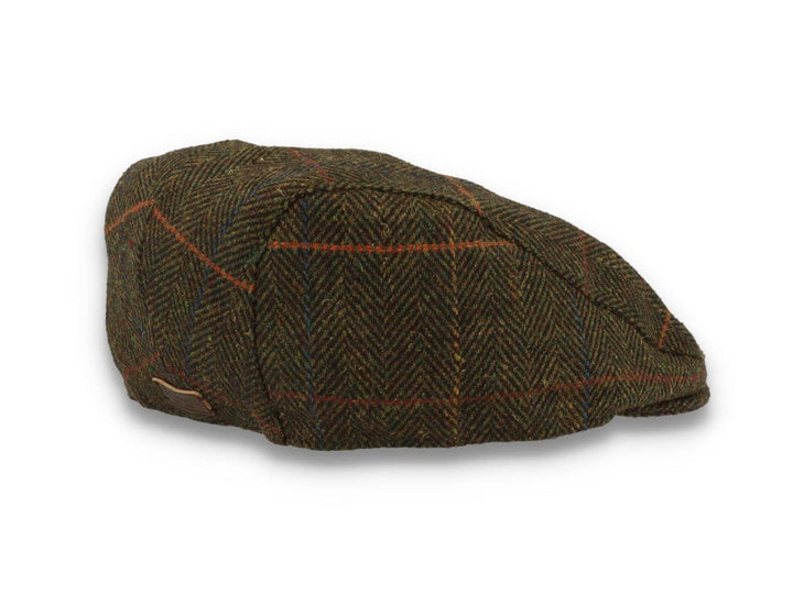 Barbour Cheviot Flat Cap Olive Herringbone - LOKK