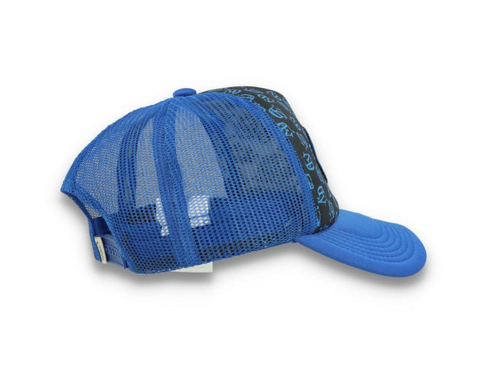 Von Dutch Trucker Cap Tampa Foam All Over Print Black/Blue - LOKK