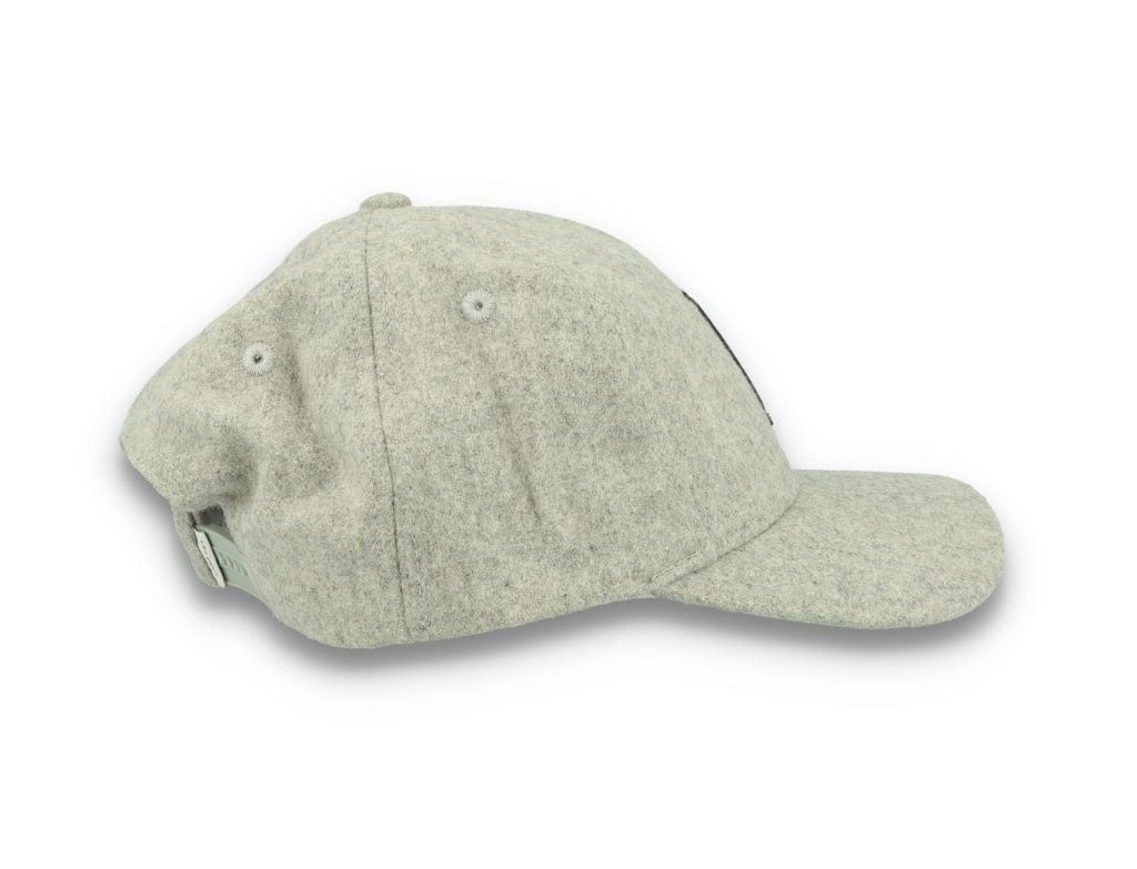 Wool II Baseball Cap Light Grey Melange/Black - LOKK