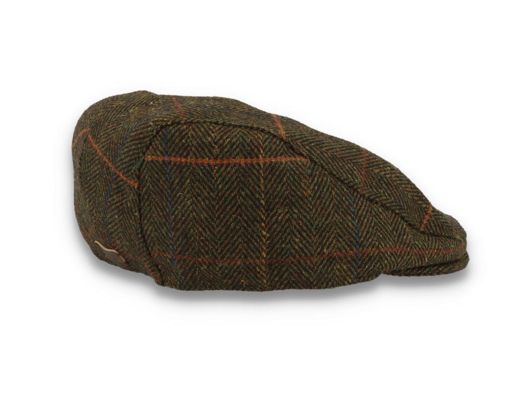 Barbour Cheviot Flat Cap Olive Herringbone - LOKK