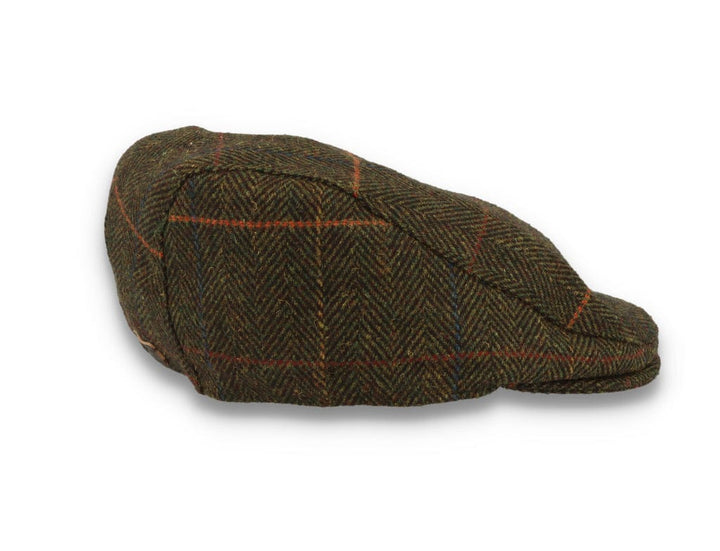 Barbour Cheviot Flat Cap Olive Herringbone - LOKK