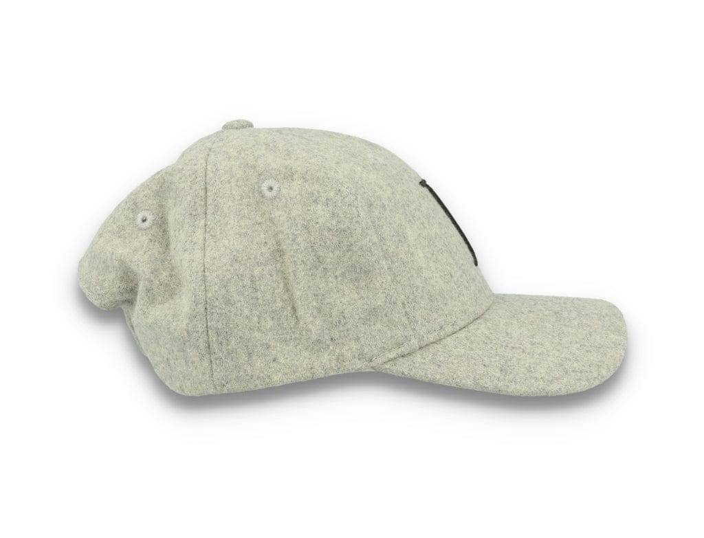 Wool II Baseball Cap Light Grey Melange/Black - LOKK