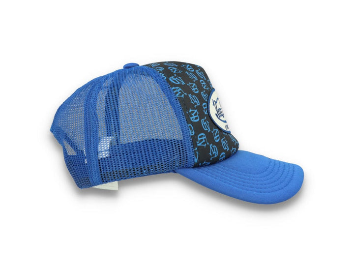 Von Dutch Trucker Cap Tampa Foam All Over Print Black/Blue - LOKK