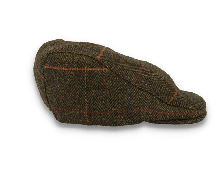 Barbour Cheviot Flat Cap Olive Herringbone - LOKK