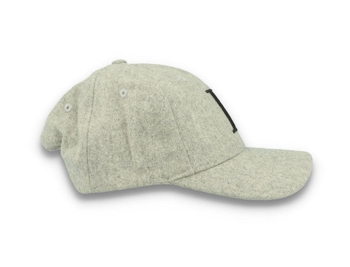 Wool II Baseball Cap Light Grey Melange/Black - LOKK