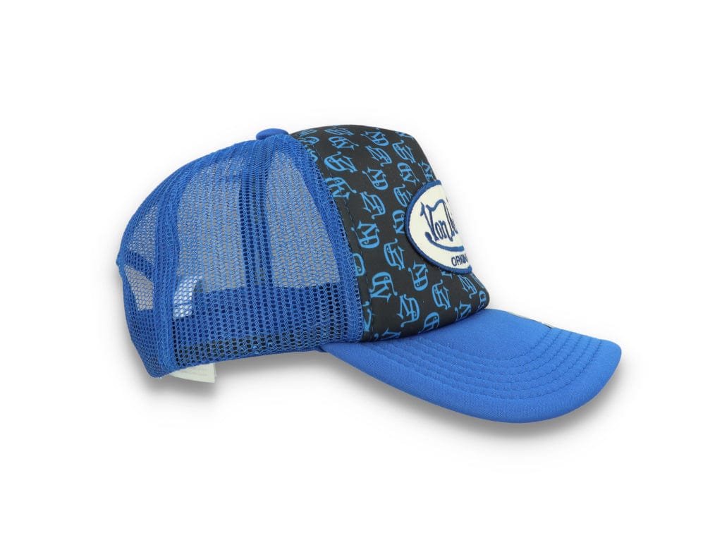 Von Dutch Trucker Cap Tampa Foam All Over Print Black/Blue - LOKK
