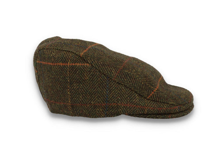 Barbour Cheviot Flat Cap Olive Herringbone - LOKK