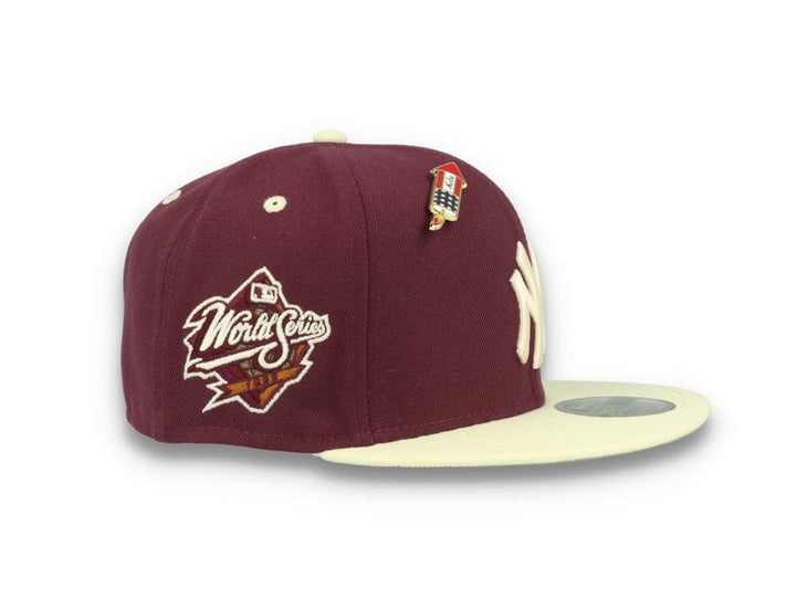 59FIFTY MLB World Series Trail Mix New York Yankees Plum/White - LOKK