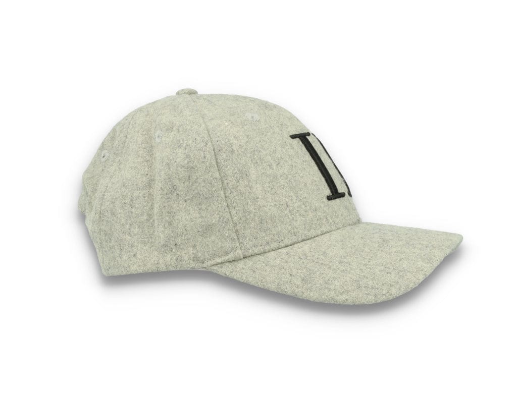 Wool II Baseball Cap Light Grey Melange/Black - LOKK