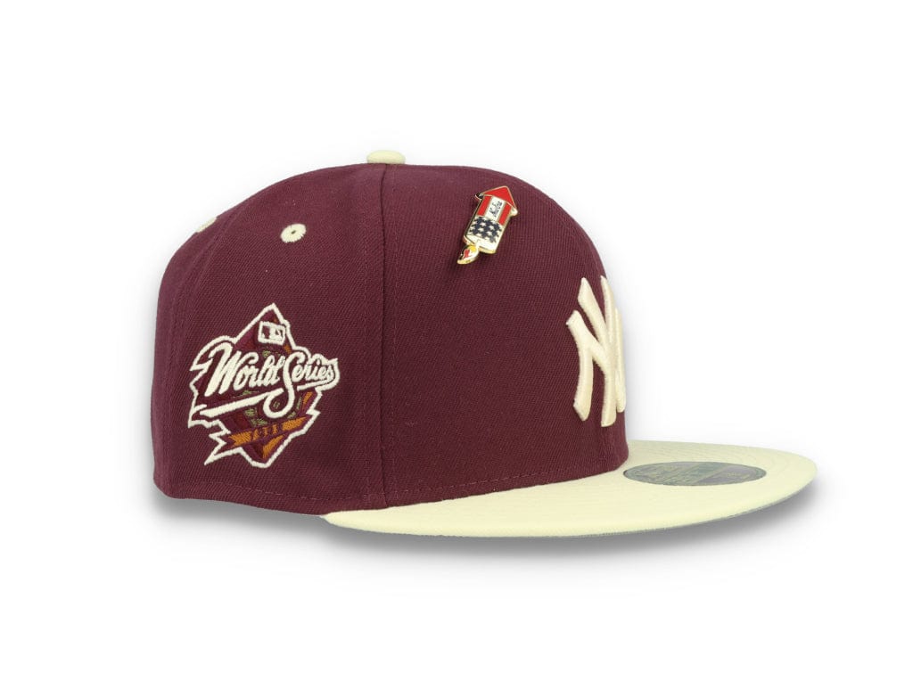 59FIFTY MLB World Series Trail Mix New York Yankees Plum/White - LOKK