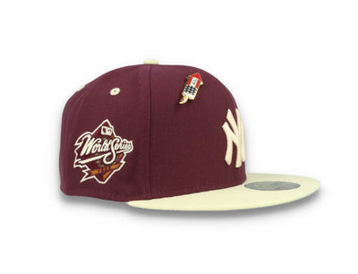 59FIFTY MLB World Series Trail Mix New York Yankees Plum/White