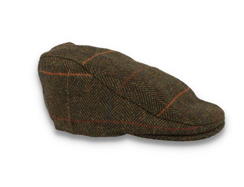 Barbour Cheviot Flat Cap Olive Herringbone - LOKK